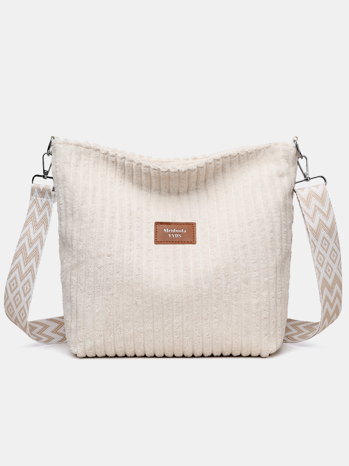 Corduroy Solid Color Crossbody with Removable Strap