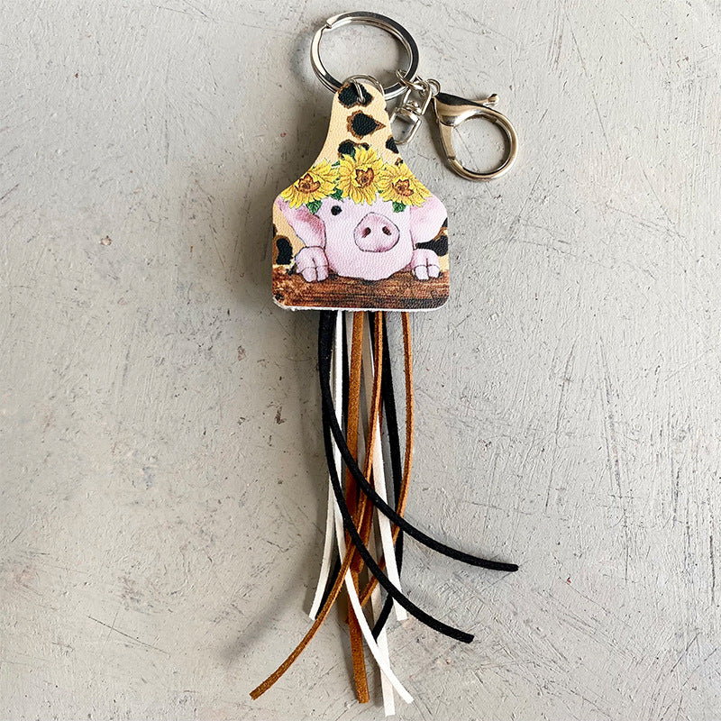 Chimney Shape Fringe Detail Key Chain