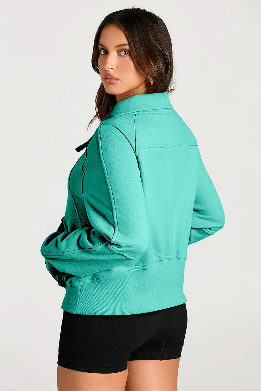 Half Zip Long Sleeve Sweatshirt